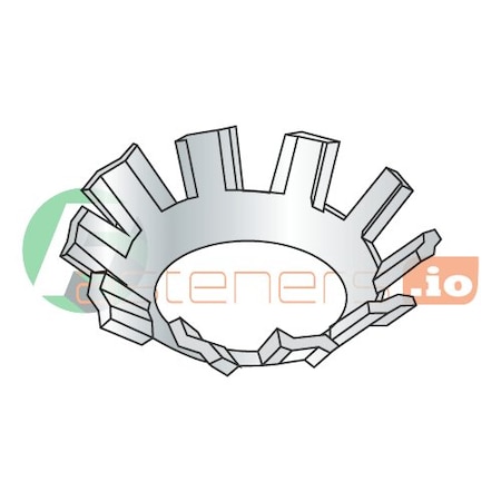 Newport Fasteners External Tooth Lock Washer, For Screw Size #2 Steel, Zinc Plated Finish, 5000 PK 773978